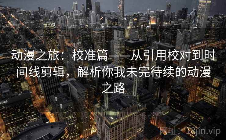 动漫之旅：校准篇——从引用校对到时间线剪辑，解析你我未完待续的动漫之路